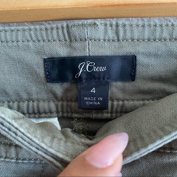 J. Crew Olive Green Cargo Pants High Rise Straight - Picture 6 of 9